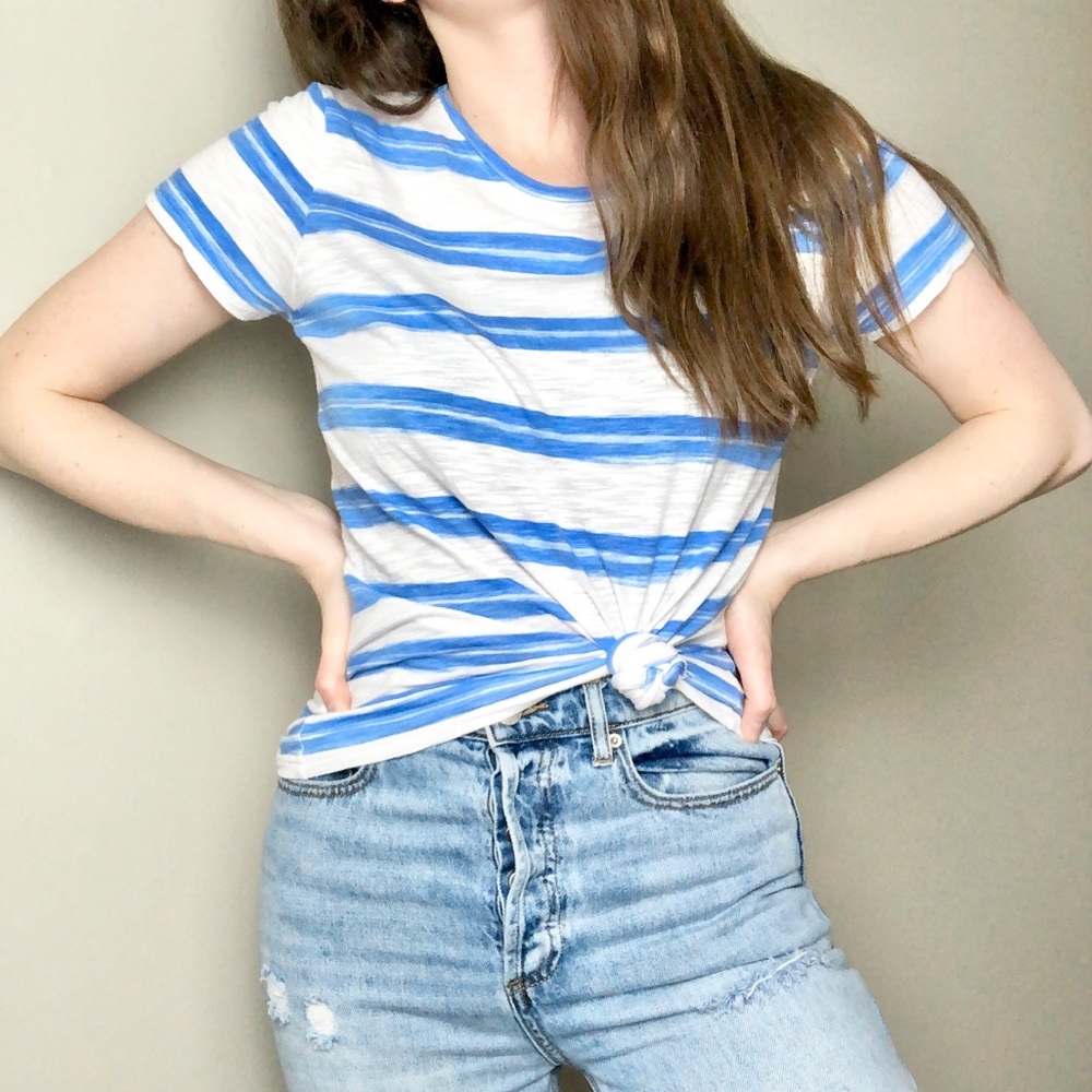 Crew Neck Striped Vineyard Vines Tshirt